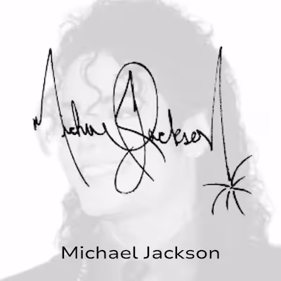 Michael Jackson autograph authentication sample