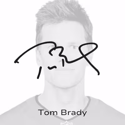 Tom Brady autograph authentication sample