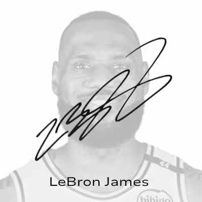 LeBron James signed autograph for AI verification