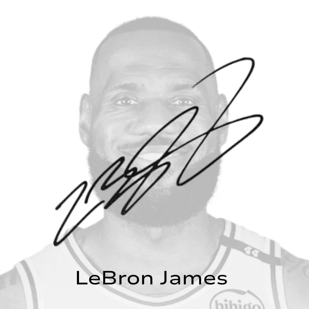 LeBron James signed autograph for AI verification