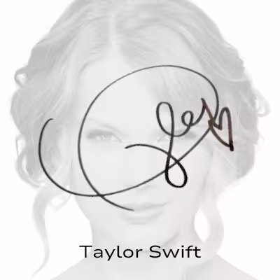 Taylor Swift autograph signature example