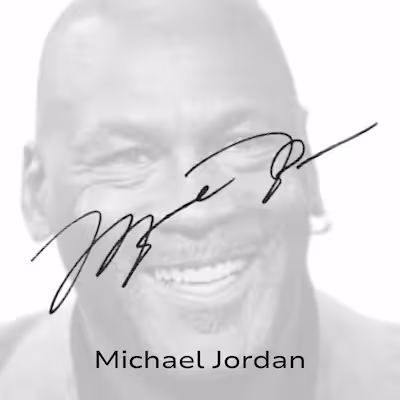 Michael Jordan signed autograph example
