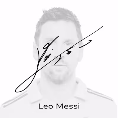 Lionel Messi signed jersey autograph example